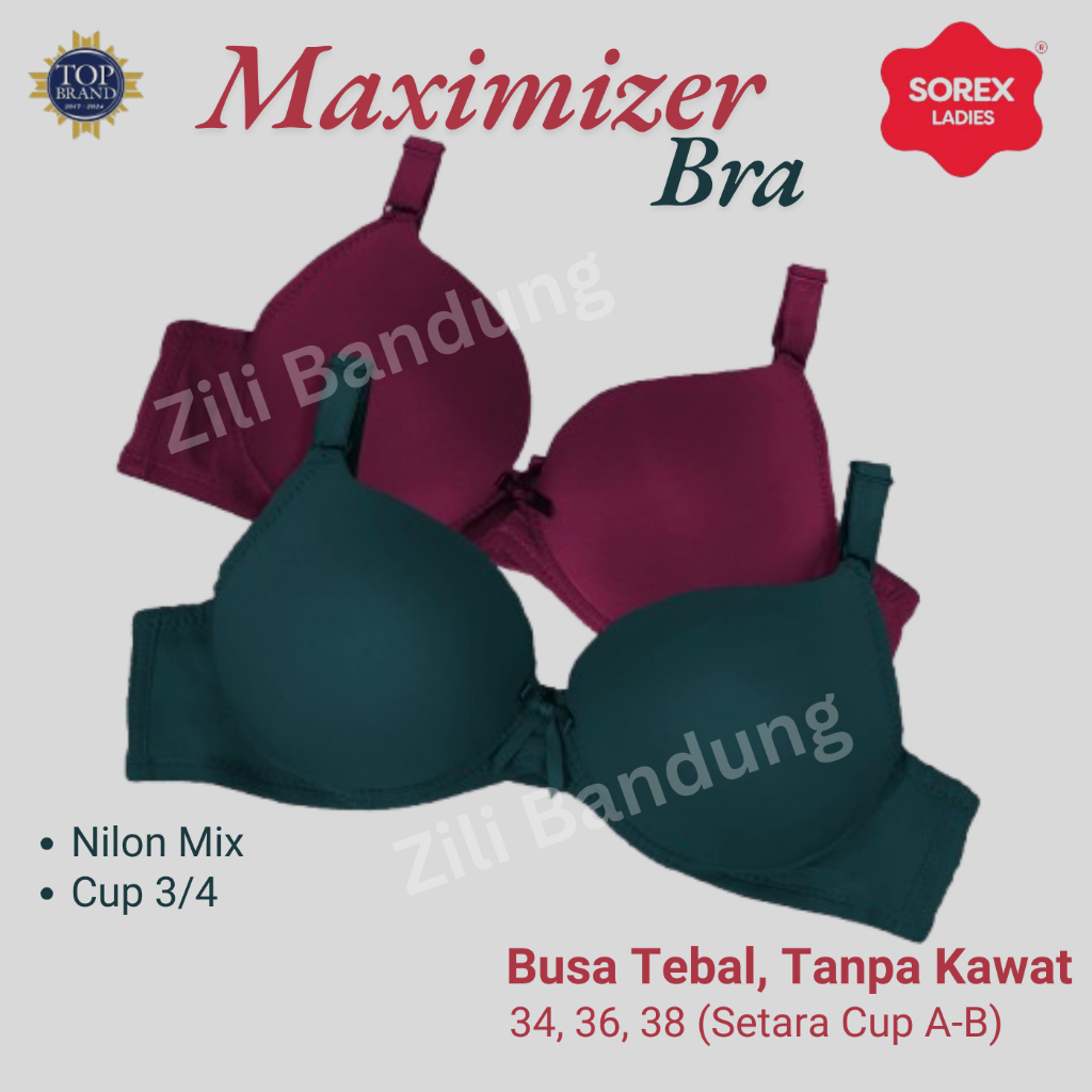 Bra BH Sorex Busa Tebal Push Up Maximizer Tanpa Kawat