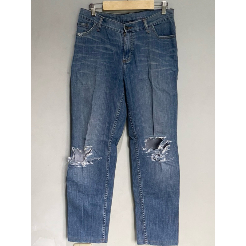 Lee Cooper Blue Ripped Jeans Straight