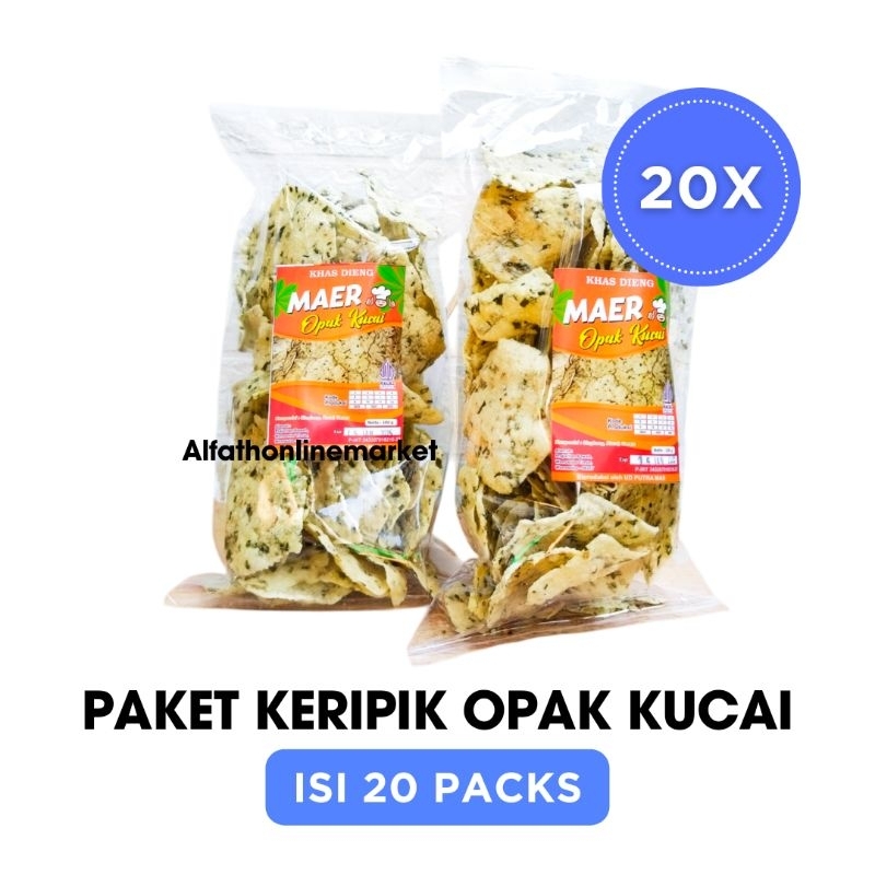 

KERIPIK OPAK KUCAI KHAS DIENG 20 X 150 GRAM - PAKET USAHA - SUDAH MATANG GURIH RENYAH ASIN KERIPIK KHAS DIENG
