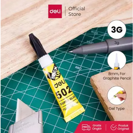 

Deli Lem Super kuat Cepat Kering [3 g] E7146