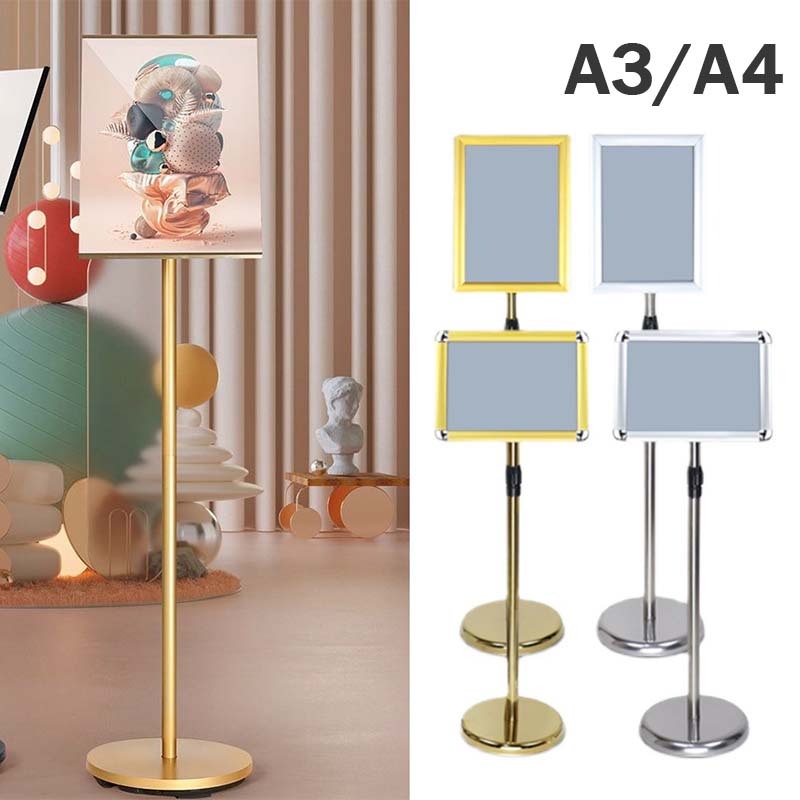 

Frame Akrilik A4/A3 Standing Sign Display Harga Frame Standing Display Floor Stand 70-120cm Floor Standing Welcome Sign Board