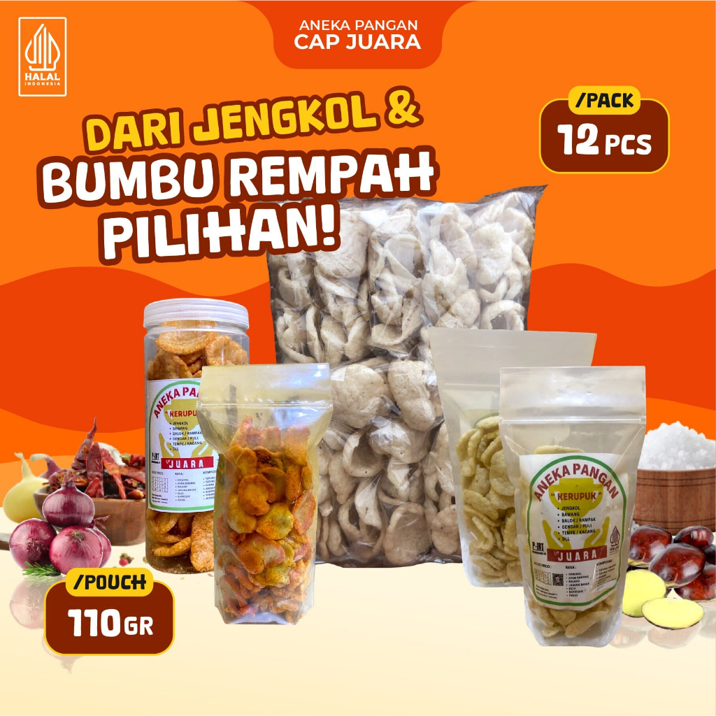 

Kerupuk Jengkol Snack Gurih Renyah Varian Ori Balado Cemilan Tradisional