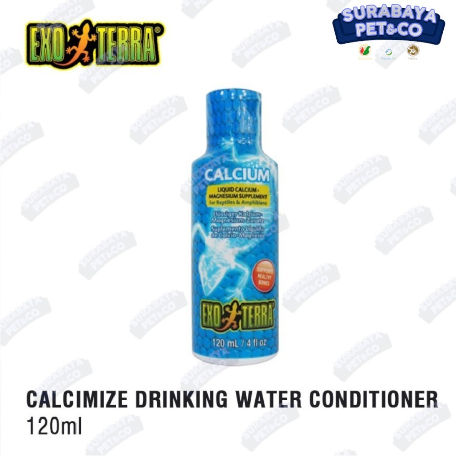 Exo Terra Calcimize 120ml Calcium Liquid Magnesium Reptil Kalsium Cair Kura Chameleon BD - SurabayaP