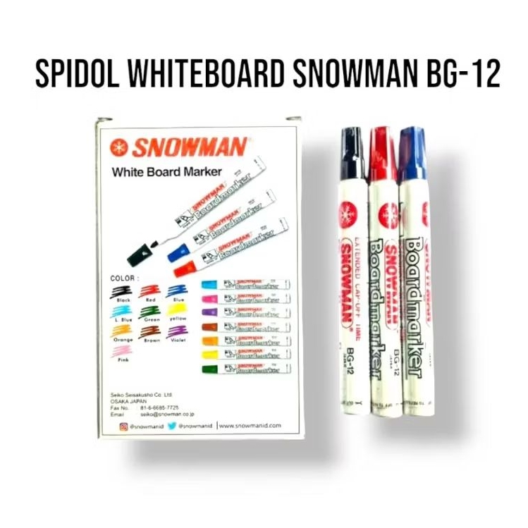 

spidol marker White board papan tulis non permanen hitam biru merah (1 pcs)