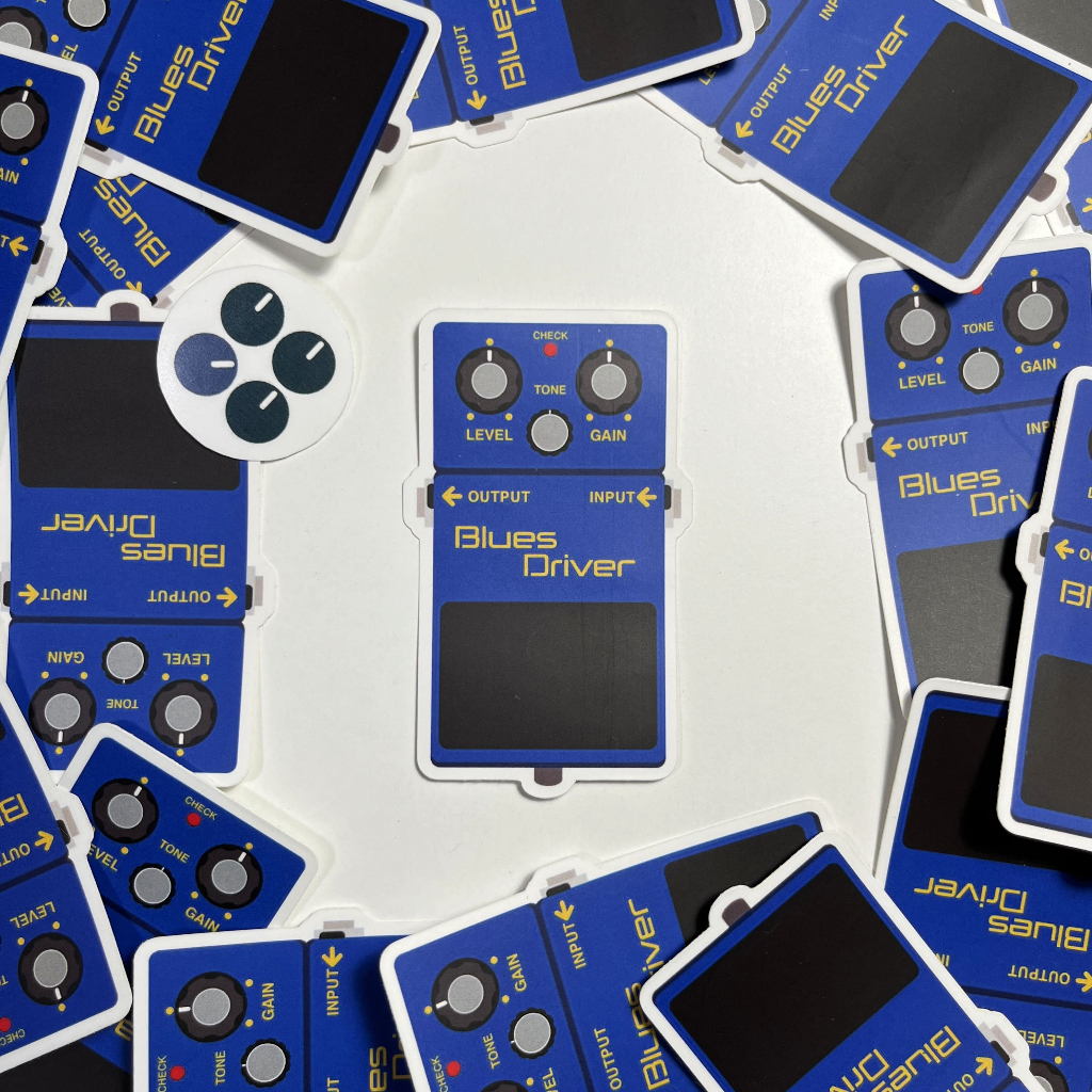 

PDLR - STICKER VINYL - BOSS BLUES DRIVER - Edisi Pedal Gitar / Bass