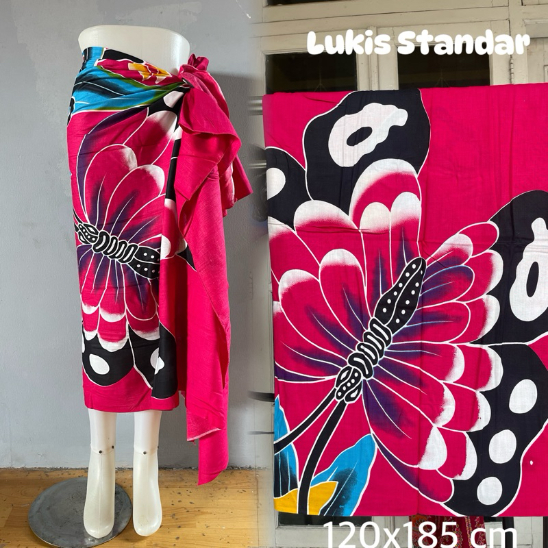 COD kain pantai motif kupu-kupu lukis - kain pantai lukis standar - kain pantai export - sarung pant