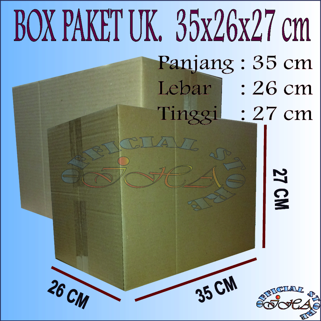 

Kardus packing ukuran 35x26x27 cm Box paket murah dus packaging karton box