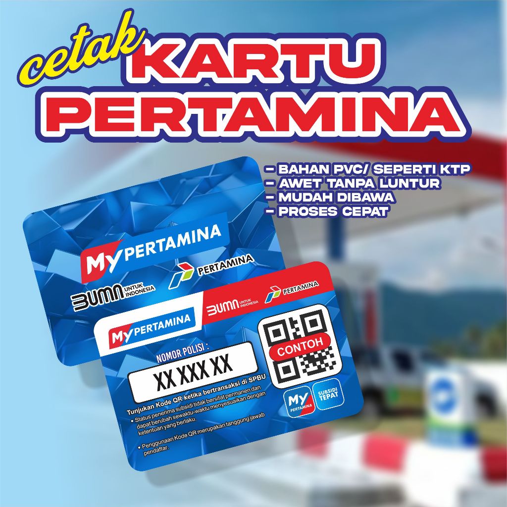 Cetak KARTU MY PERTAMINA PRINT BARCODE MY PETAMINA SEHARI JADI