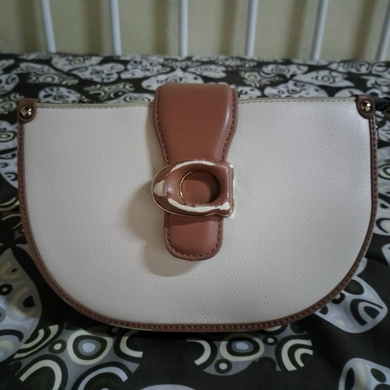 Tas Sling Bag Wanita Vintage White Kekinian Fashion/preloved