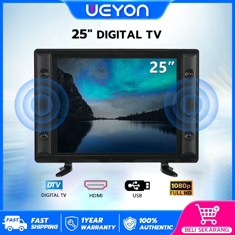 Weyon TV Digital Analog LED 22 inch 24 inch 25 inch TV Digital Televisi [Garansi 1 Tahun]