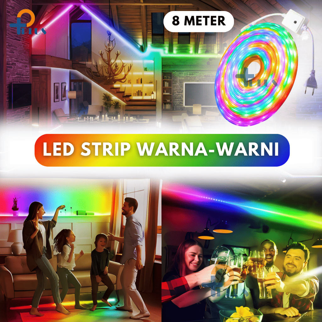 [ Pplus ] Lampu Led Strip Merah Putih 10M / Lampu Merah Putih 17 Agustus / Led Strip Merah Putih