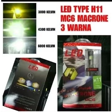 LED MACRONE MC6 3WARNA H11