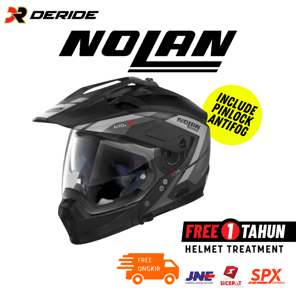 Nolan N70-2 X Grandes Alpes N-Com 021 Helm Modular Crossover SNI Original N702 N70 2