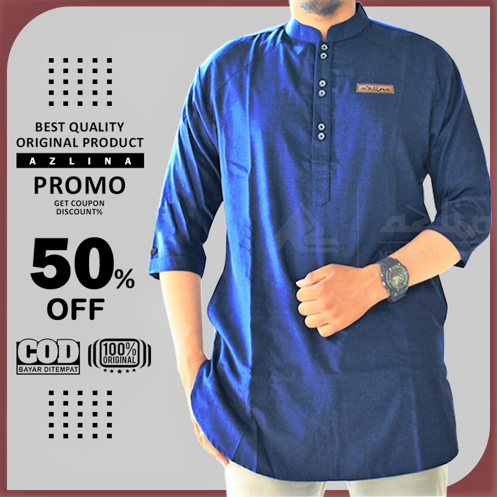 DISKON KOKO DEWASA KURTA PRIA PAKISTAN BAJU KOKO MADINAH - AZLINA