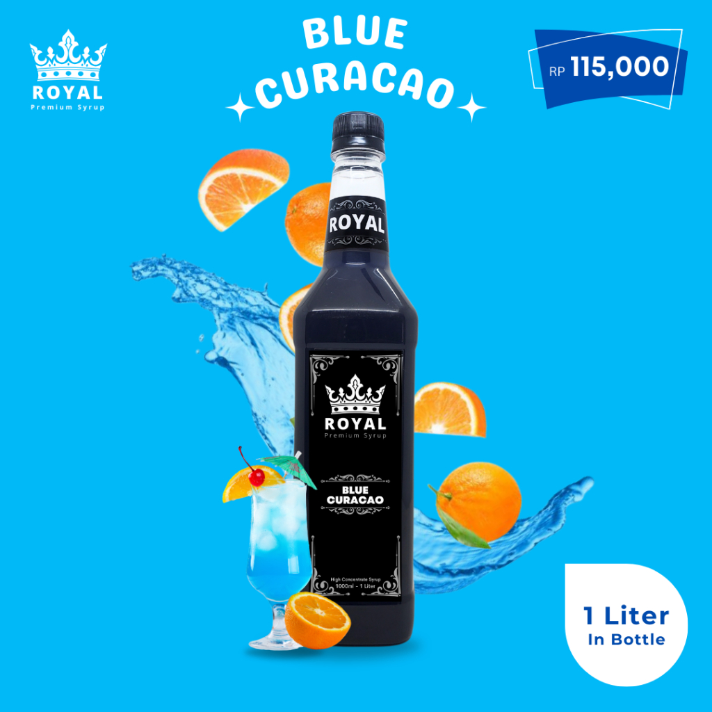 

Syrup ROYAL Blue Curacao - Premium Syrup - 1L