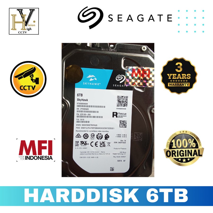HARDDISK CCTV 6TB Seagate MFI