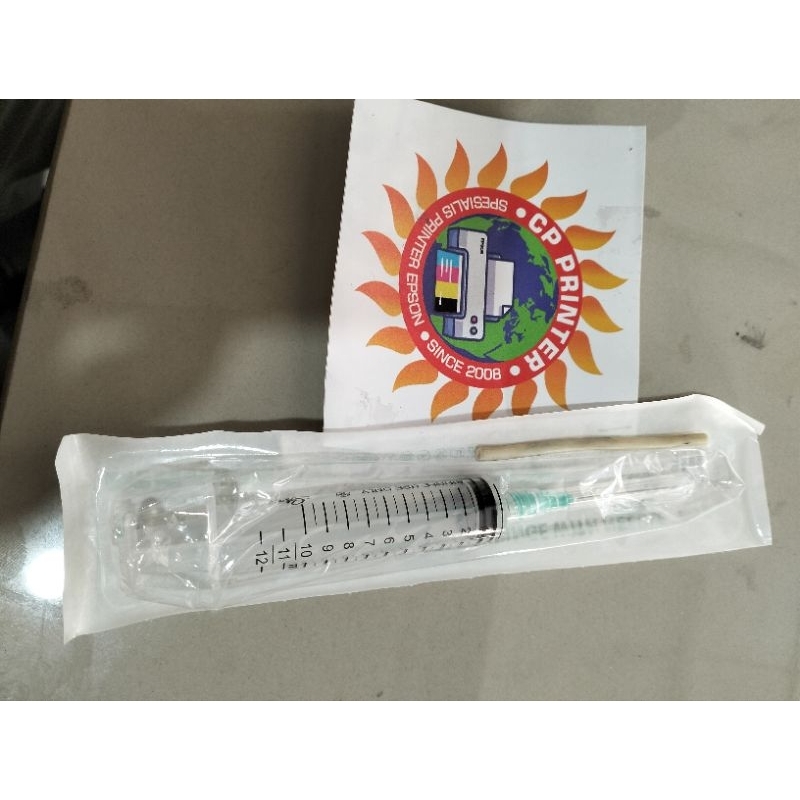Suntikan Spuit 10cc Bonus selang Buat Sedot Tinta di Ciss Dumper Cartridge Printer Epson L310 L360 L