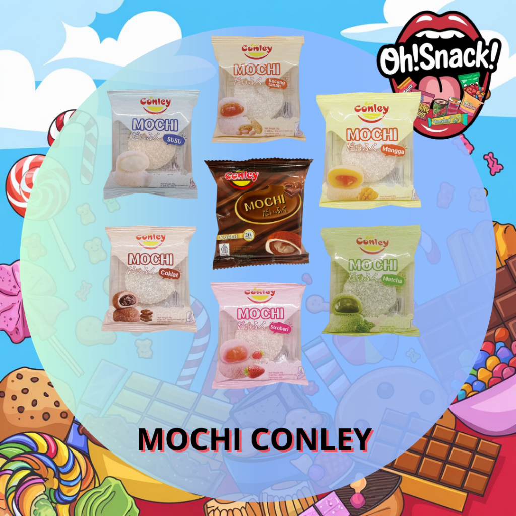 

Conley Mochi Daifuku Coklat / Strawberry / Matcha / Kacang Tanah / Susu / Mangga