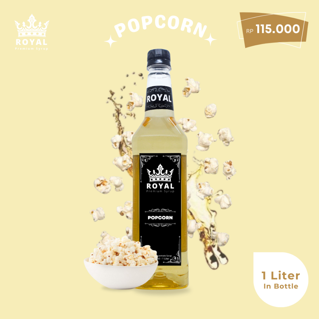 

Royal Popcorn Syrup - Sirup Popcorn (Premium Quality) - 1 Liter