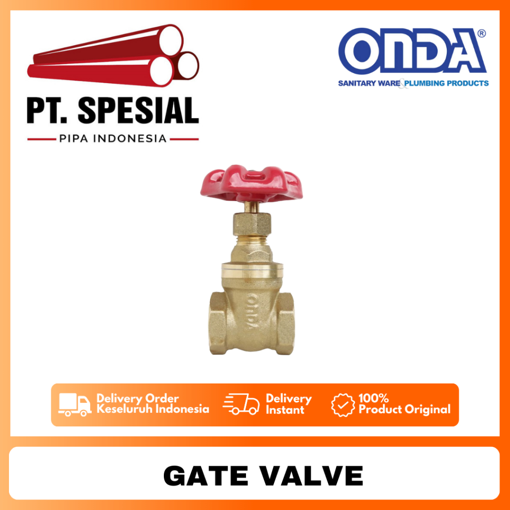 Gate Valve Onda / Stop Kran Kuningan Onda / Gate Valve Kuningan Onda - 10