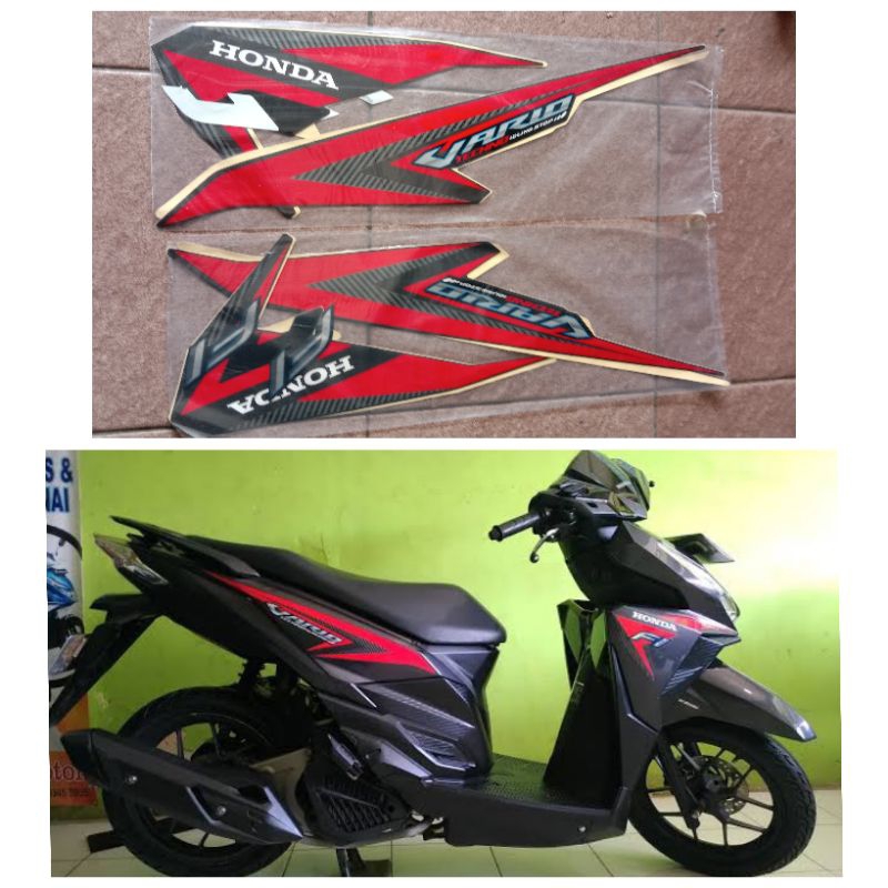 Sticker striping vario 125 led 2015 hitam idling stop / Sticker standar vario 125 led 2015 idling