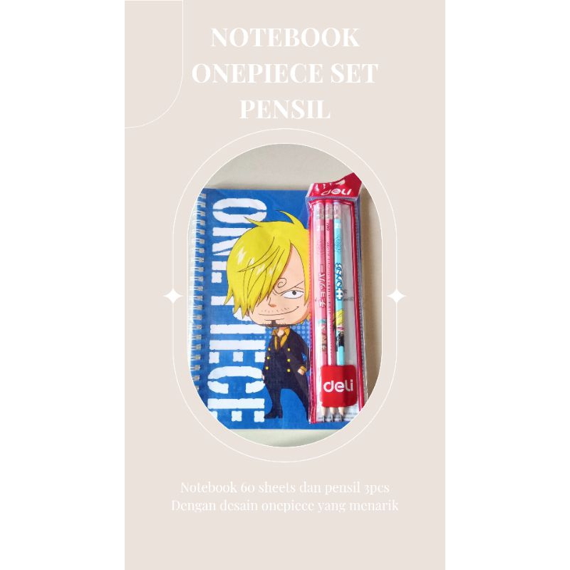 

Deli notebook one piece set pensil serbaguna skyz