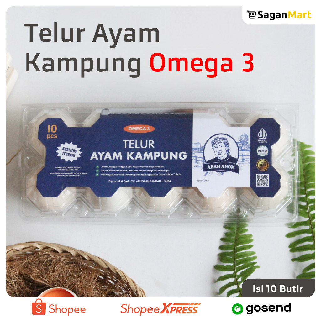 

Telur Ayam Kampung Omega Abah Anom 10 pcs