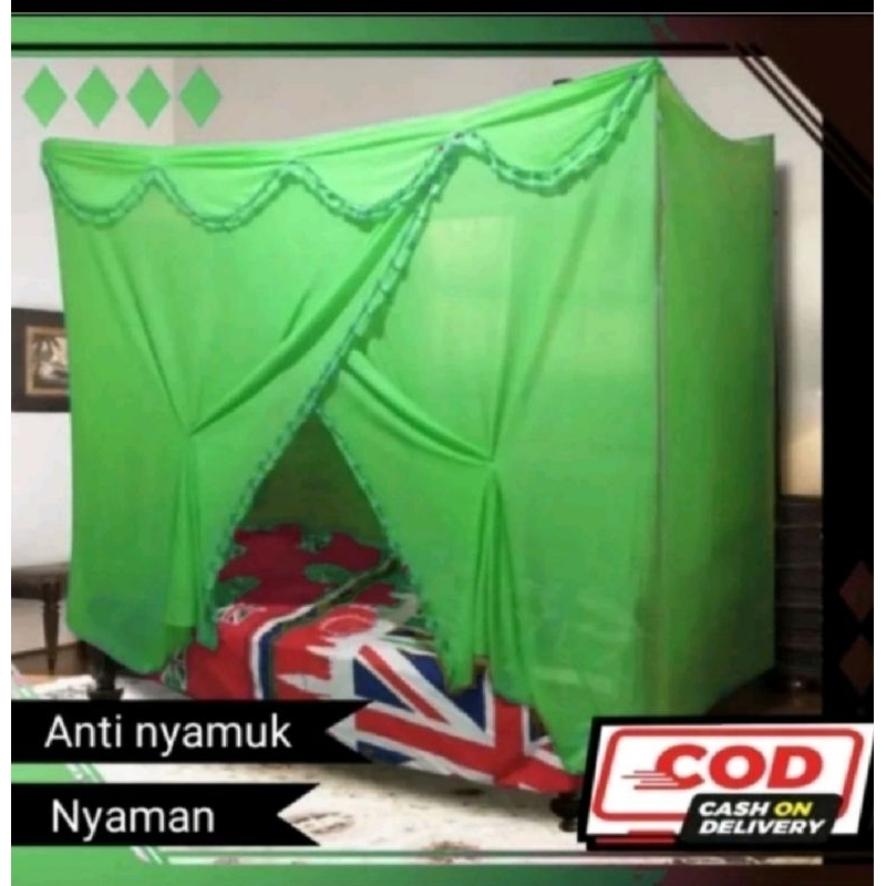 Kelambu Nyamuk kuat tebal bahan premium kelambu tenda lipat murah ukuran jumbo