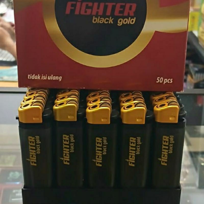 Korek roda FIGHTER BLACK GOLD / korek  / pemantik