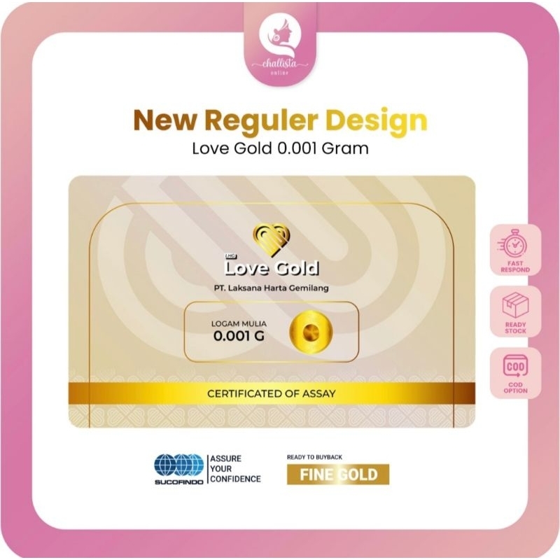 Lovegold love gold emas mini mini gold babygold logam mulia antam