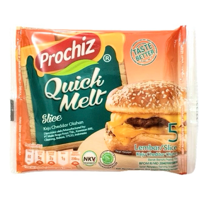 

Prochiz Keju Quick Melt 5 Slices 85g