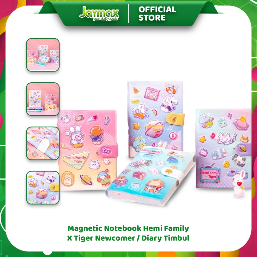 

Magnetic Notebook Hemi Family X Tiger Newcomer / Diary Timbul