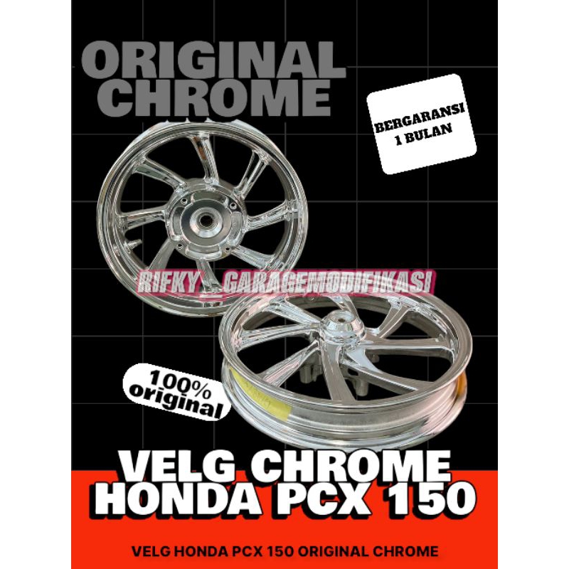 velg pcx 150 original ahm chrome
