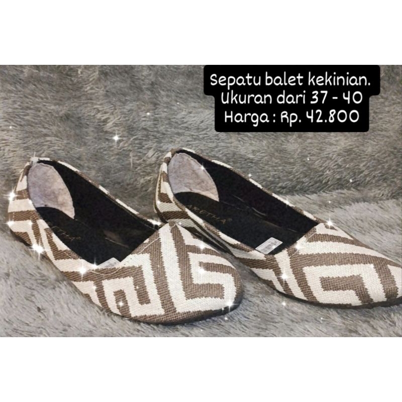 SEPATU, SEPATU BALET, BALET WANITA, SEPATU SENDAL WANITA, SEPATU BALET KEKINIAN, SEPATU BARU, SEPATU