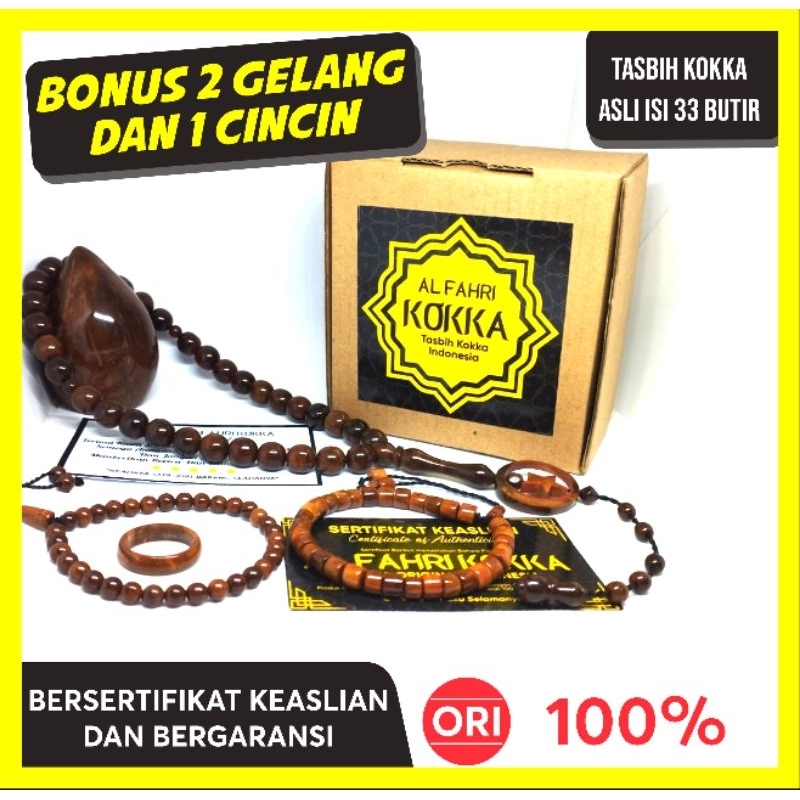 TASBIH KOKKA TURKI ISI 33 BUTIR 10MM BESAR BB KOKKA ASLI 100 % BERSETIFIKAT