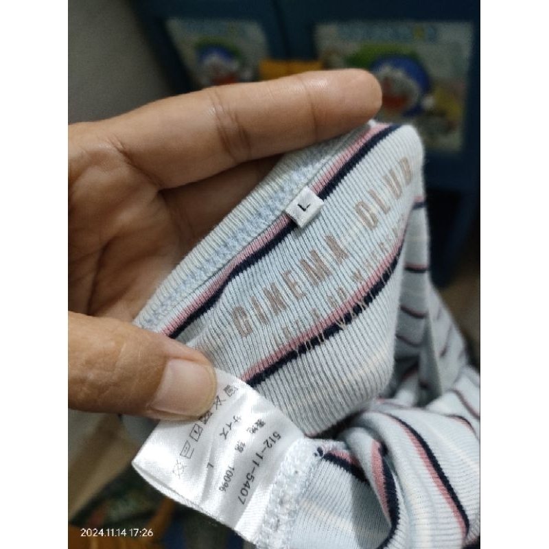 atasan salur biru adem nyaman