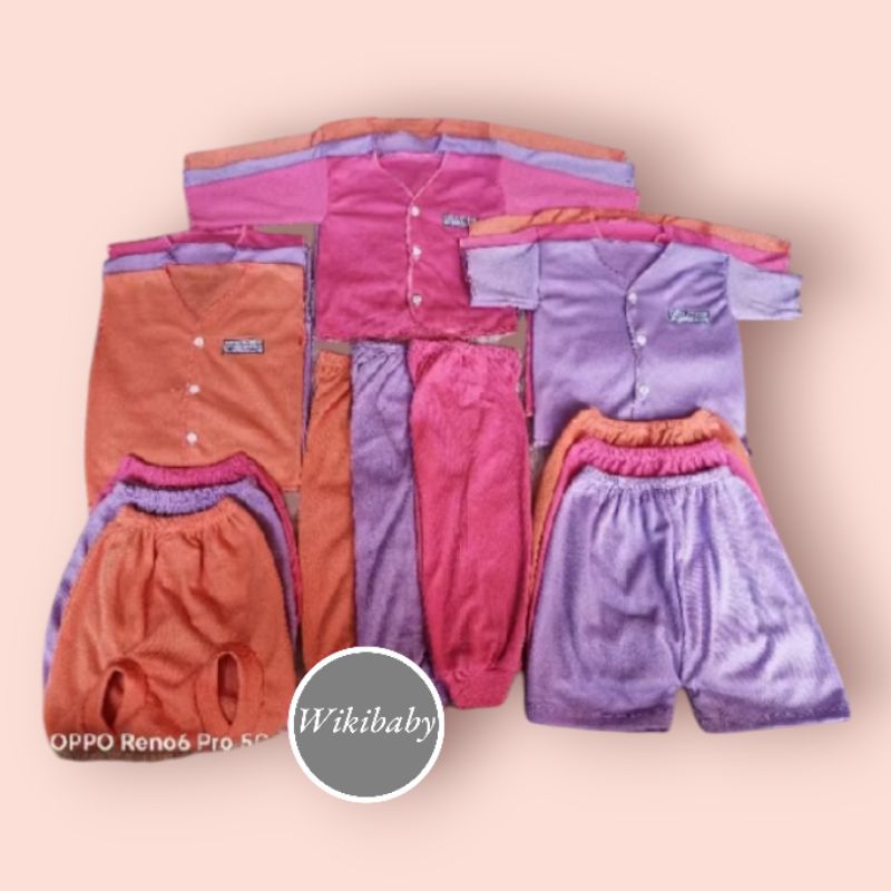 18pcs/9stel 9baju+9celana bayi SERI warna pink Salem ungu