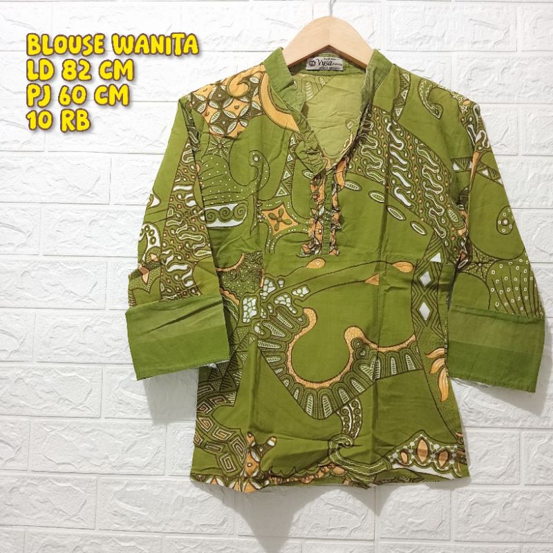 Atasan wanita Blouse kemeja wanita formal kemeja batik kemeja kerja kemeja kuliah blouse batik merah