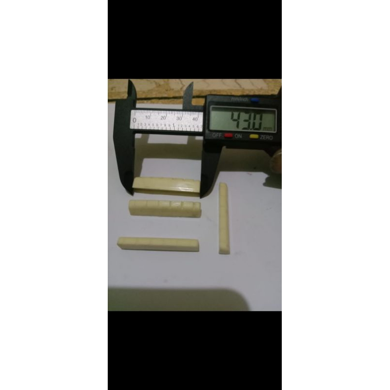 Nut Bone (Tulang) 43mm Original Gitar Akustik, Les Paul Model