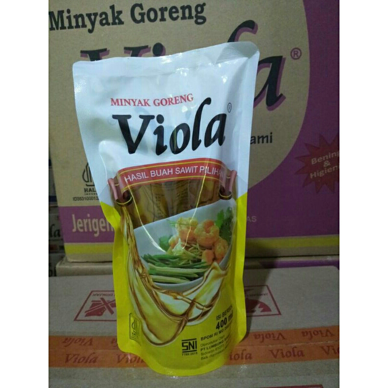 

Promo Minyak goreng viola 400 ml pouch isi 12