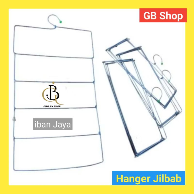 Hanger jilbab gantung 5 susun, hanger kerudung gantung
