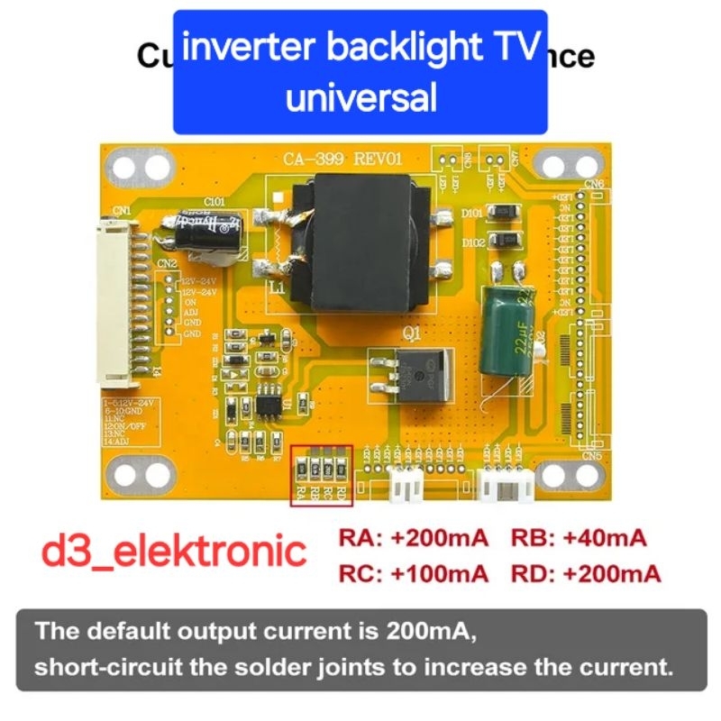 INVERTER BACKLIGHT TV UNIVERSAL DRIVER INVERTER CA 399  MODUL INVERTER TV LED UNIVERSAL