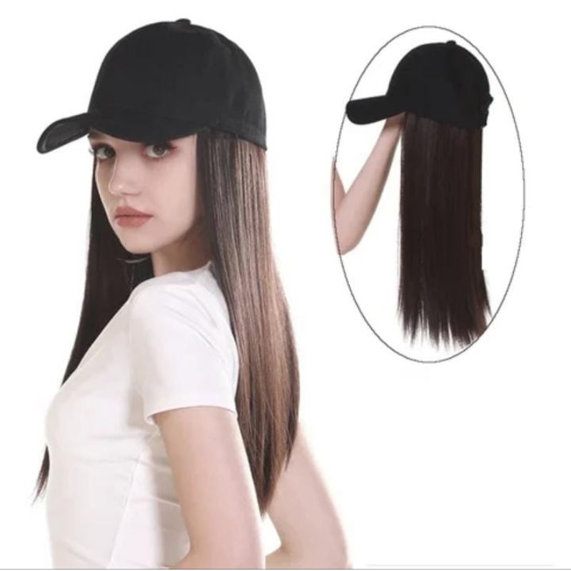 Topi Baseball Wig Topi Wanita Wig Rambut Panjang Wig Topi Lurus Wig Topi Harga Termurah Various Hair