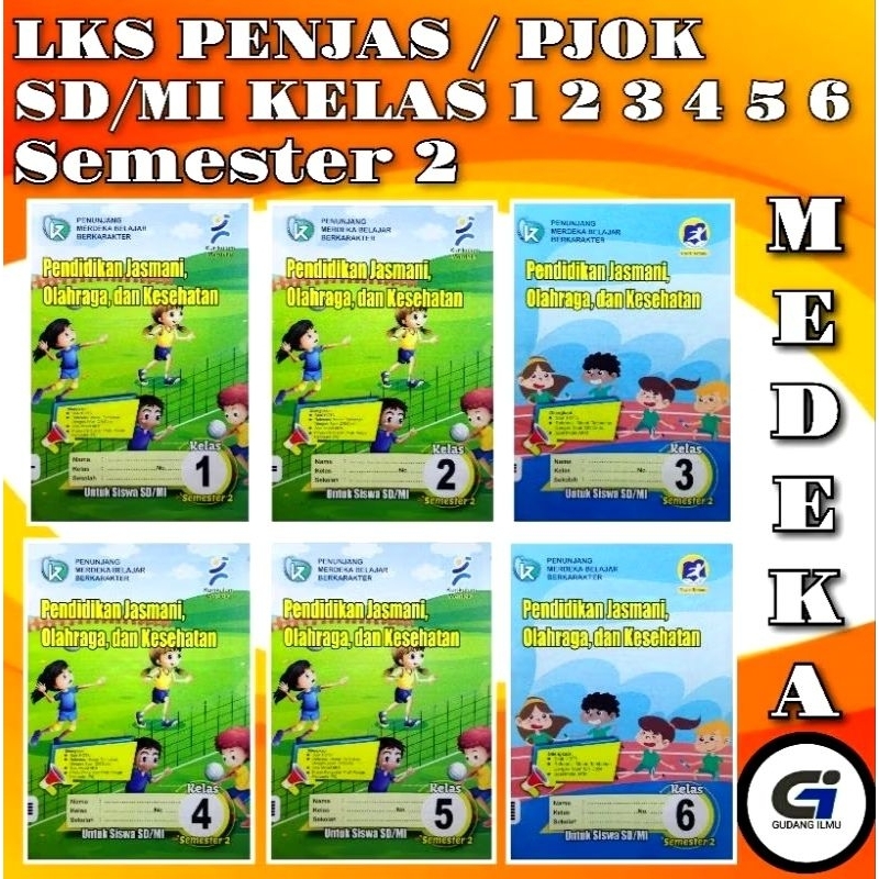 Lks Penjas / PJOK SD/MI Kelas 1 2 4 5 Semester 2 kurikulum Merdeka