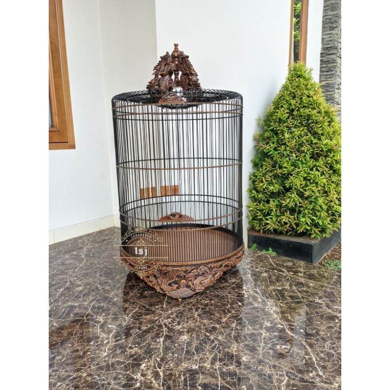 sangkar murai ukir naga