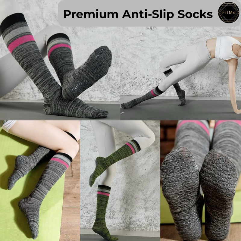 FitMe KK-433 Kaos Kaki Olah raga Yoga Pilates poundfit Zumba Aerobic Gym AntiSlip Sebetis