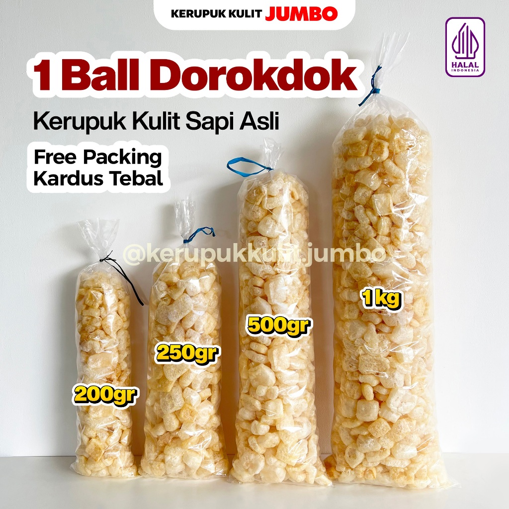 

Kerupuk Kulit Sapi Dorokdok Asli Halal Aneka Rasa Original Gurih Renyah