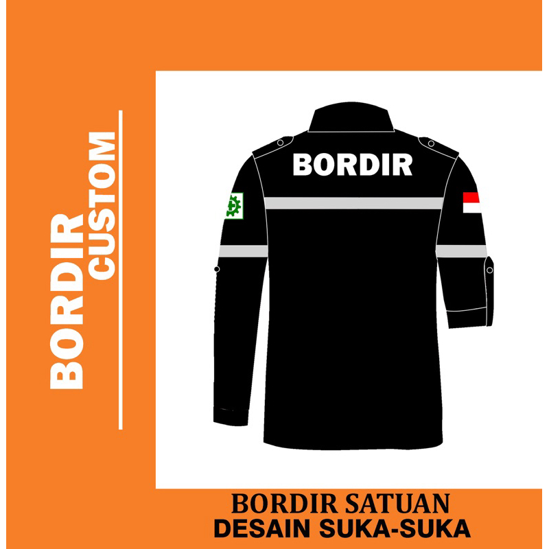 Kemeja Wearpack Safety Custom Bordir Atasan Baju Kerja Proyek Seragam Tambang Murah COD