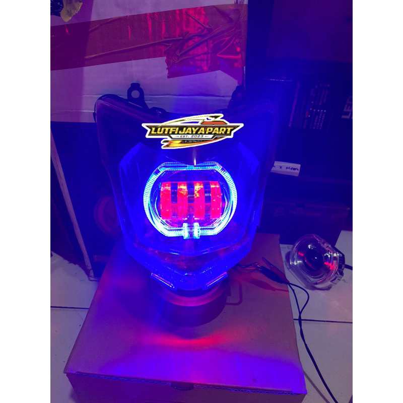 New CB 150 R paket Reeflektor plus Biled daymaker 4 lensa cahaya sorot super Terang Kualitas Joss Te