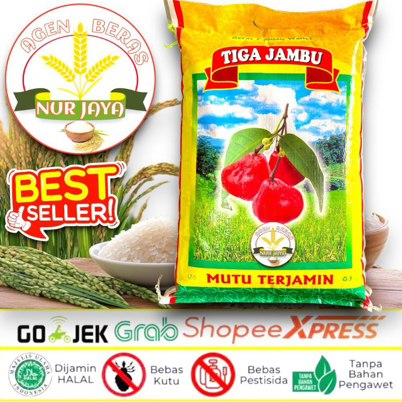 

Beras pandan wangi cap tiga jambu premium 5kg 10kg 20kg termurah